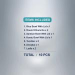 SAIL Salem Stainless 10 Pcs Salad Dinner Set